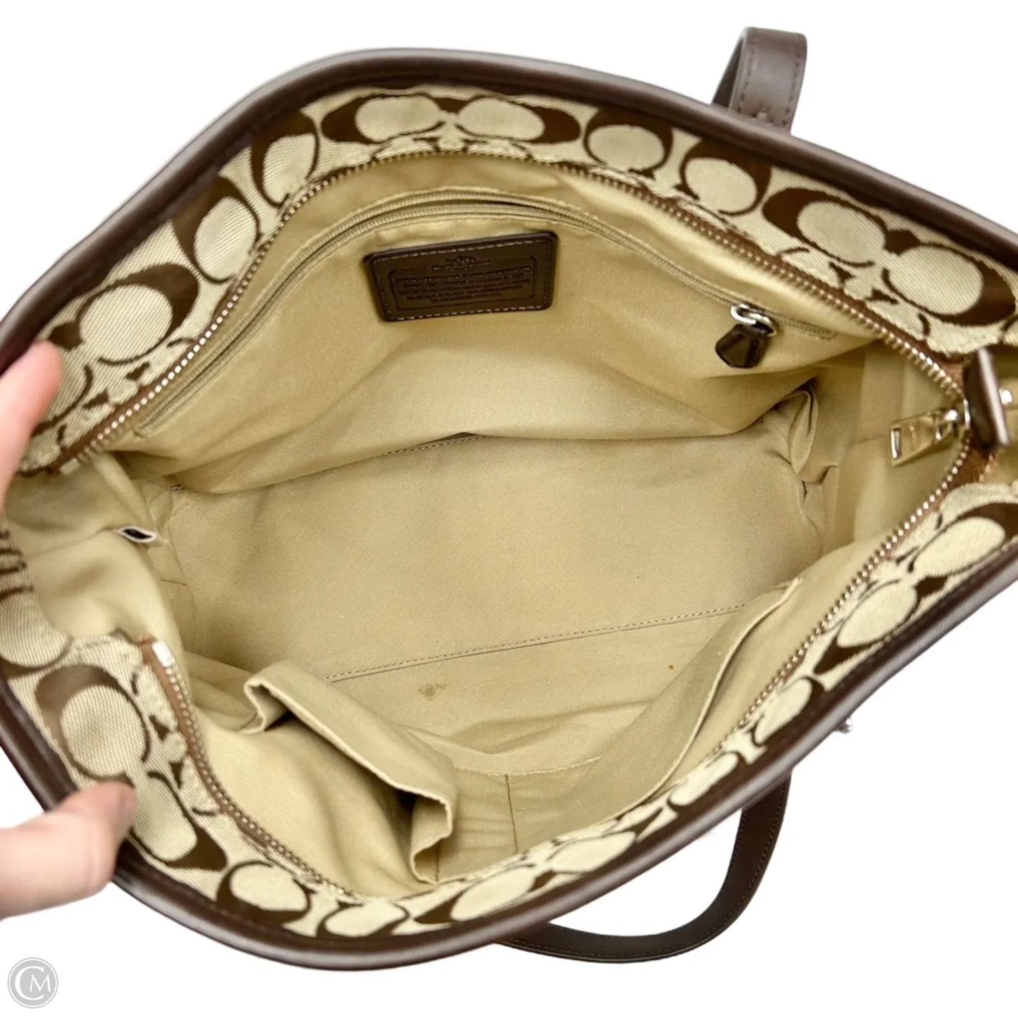 Tote Designer By Coach, Size: Medium