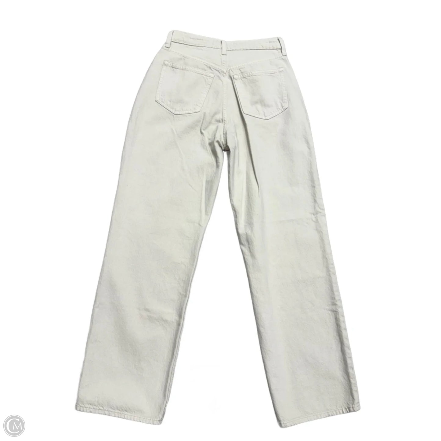 Jeans Straight By Abercrombie And Fitch In Cream, Size: 2