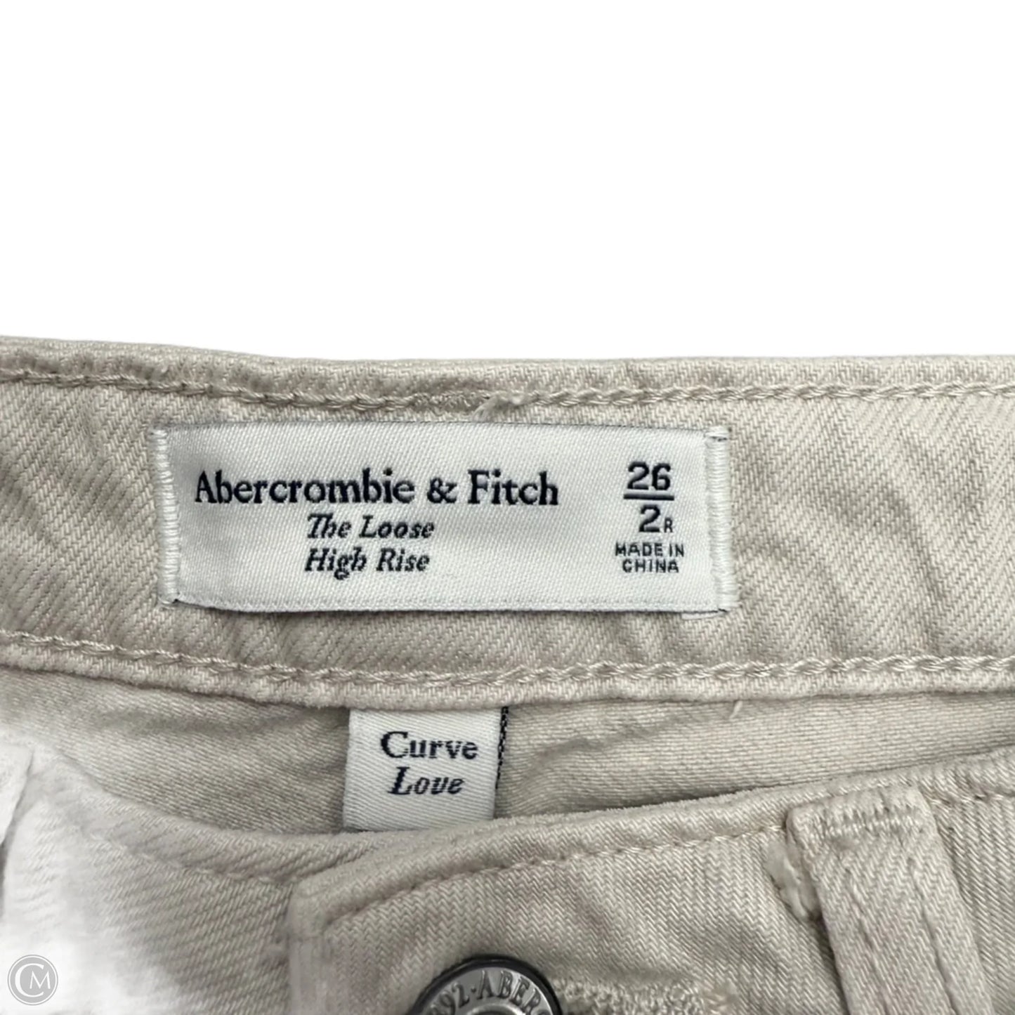 Jeans Straight By Abercrombie And Fitch In Cream, Size: 2