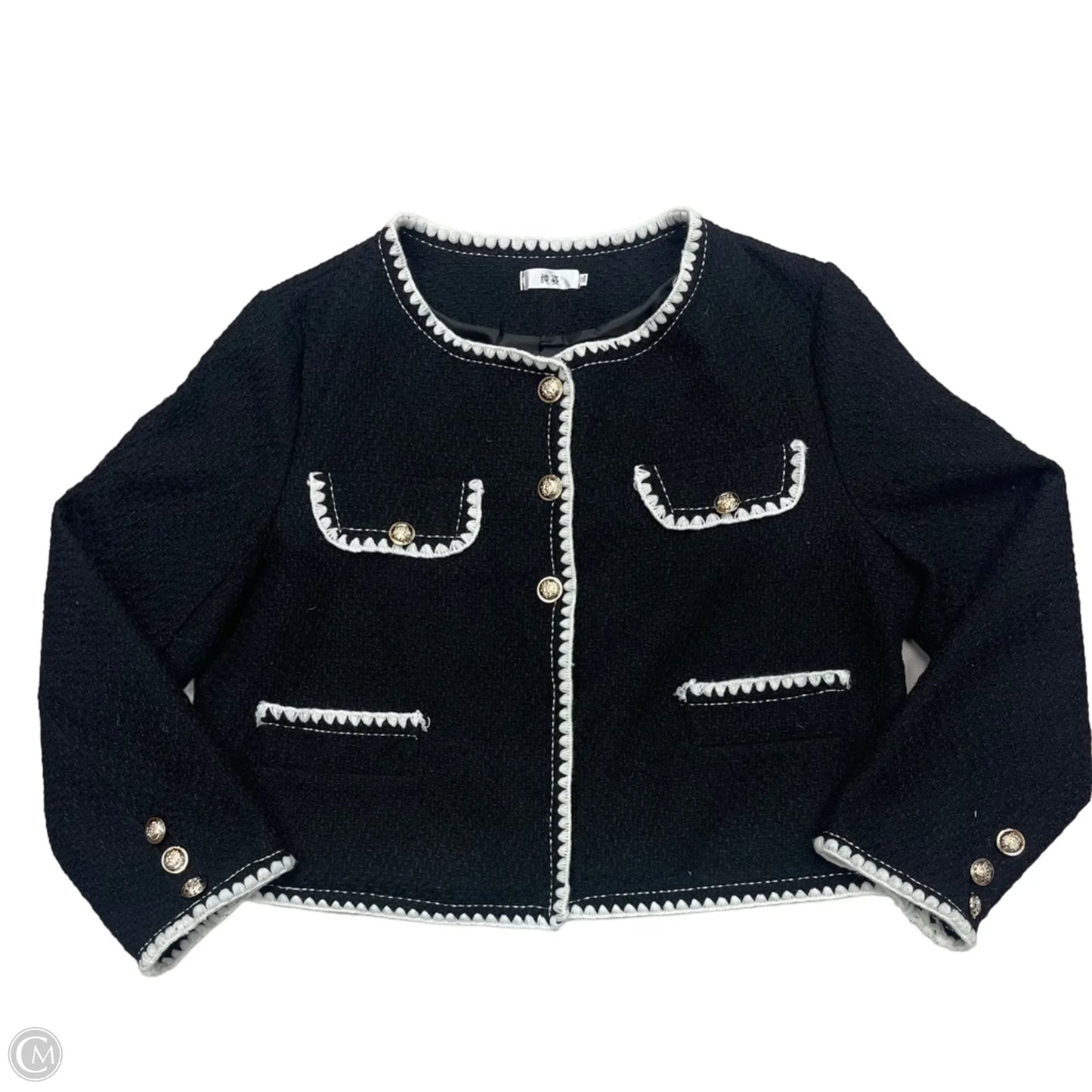 Blazer In Black & White, Size: 3x