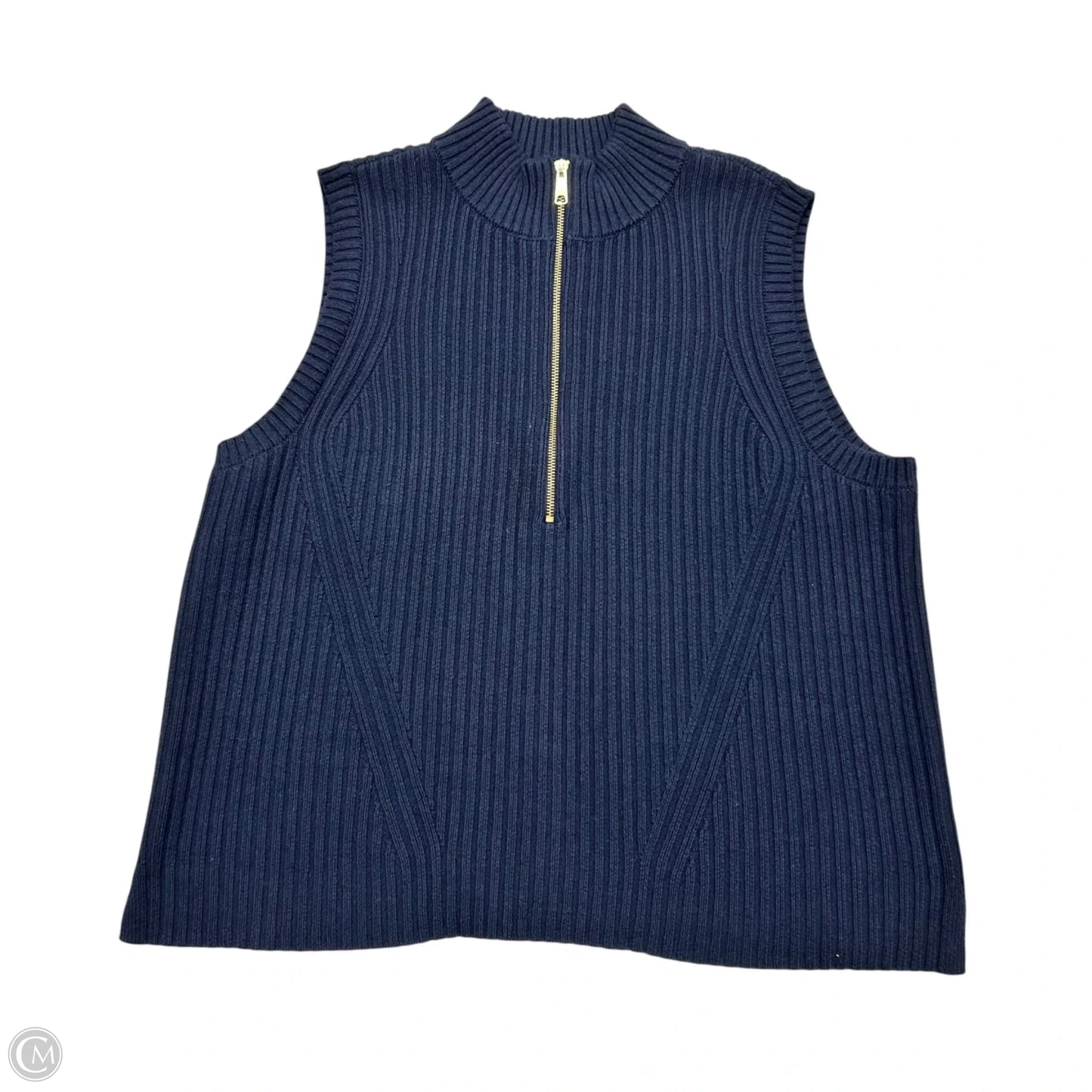 Vest Sweater By Talbots In Navy, Size: 2Xp