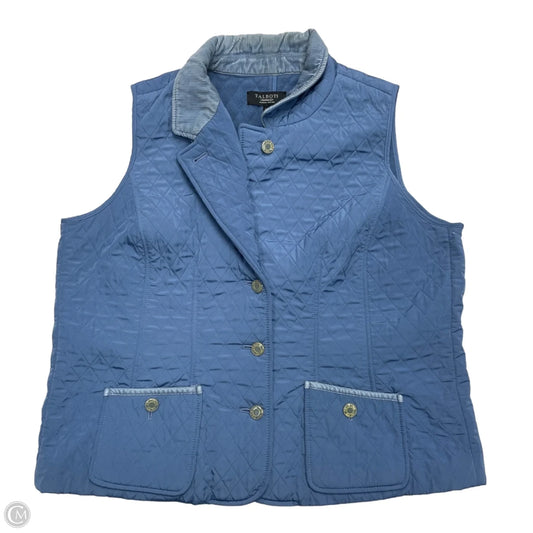 Vest Puffer & Quilted By Talbots In Blue, Size: 1x