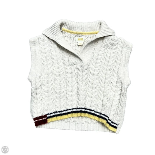 Vest Sweater By Maeve In White, Size: Xs