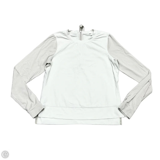 Athletic Top Long Sleeve Collar By Lululemon In White, Size: S