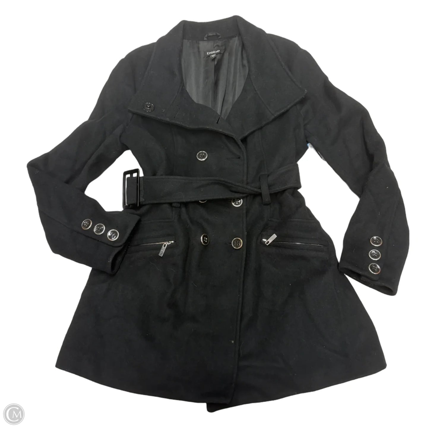 Coat Peacoat By Bebe In Black, Size: L