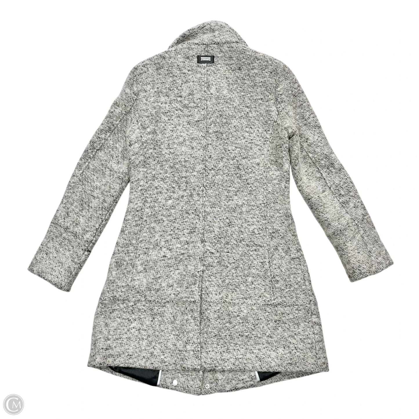 Coat Wool By Calvin Klein In Grey, Size: S