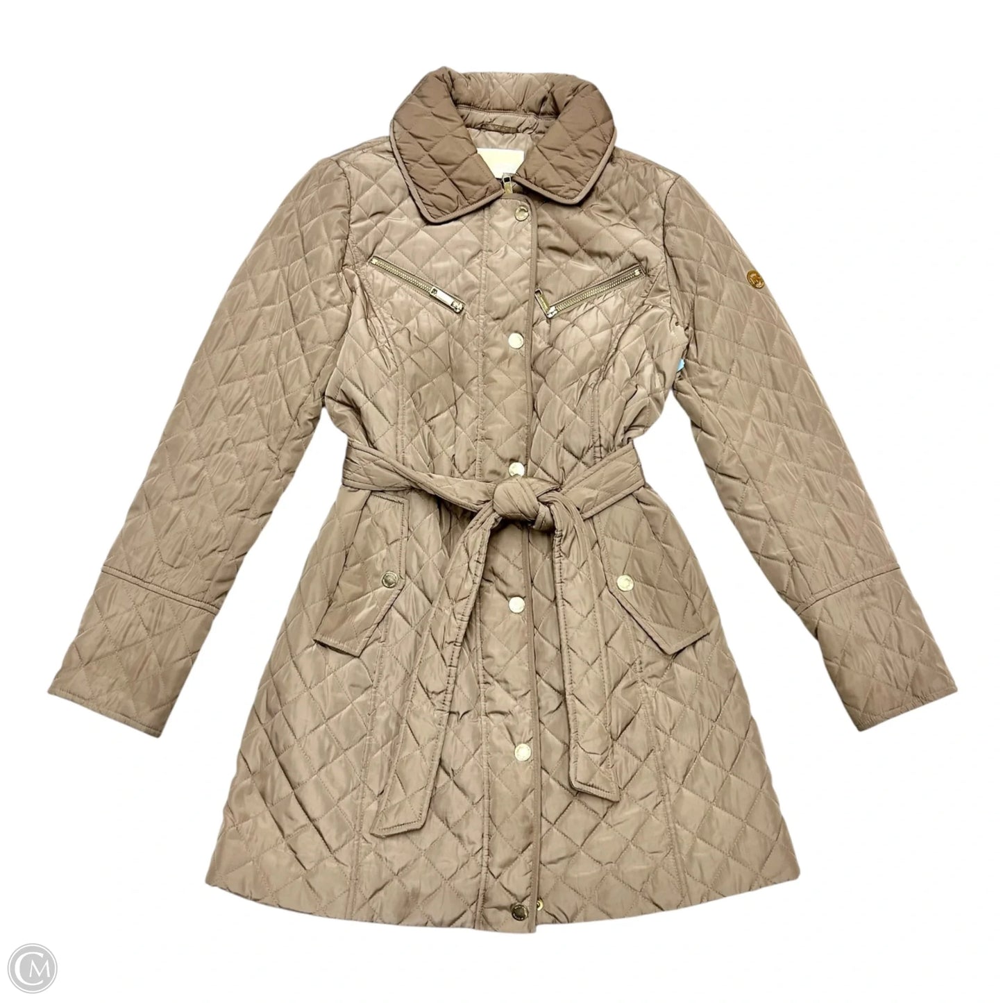 Coat Puffer & Quilted By Michael By Michael Kors In Beige, Size: M