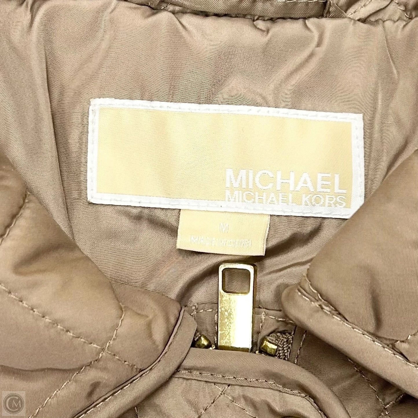 Coat Puffer & Quilted By Michael By Michael Kors In Beige, Size: M