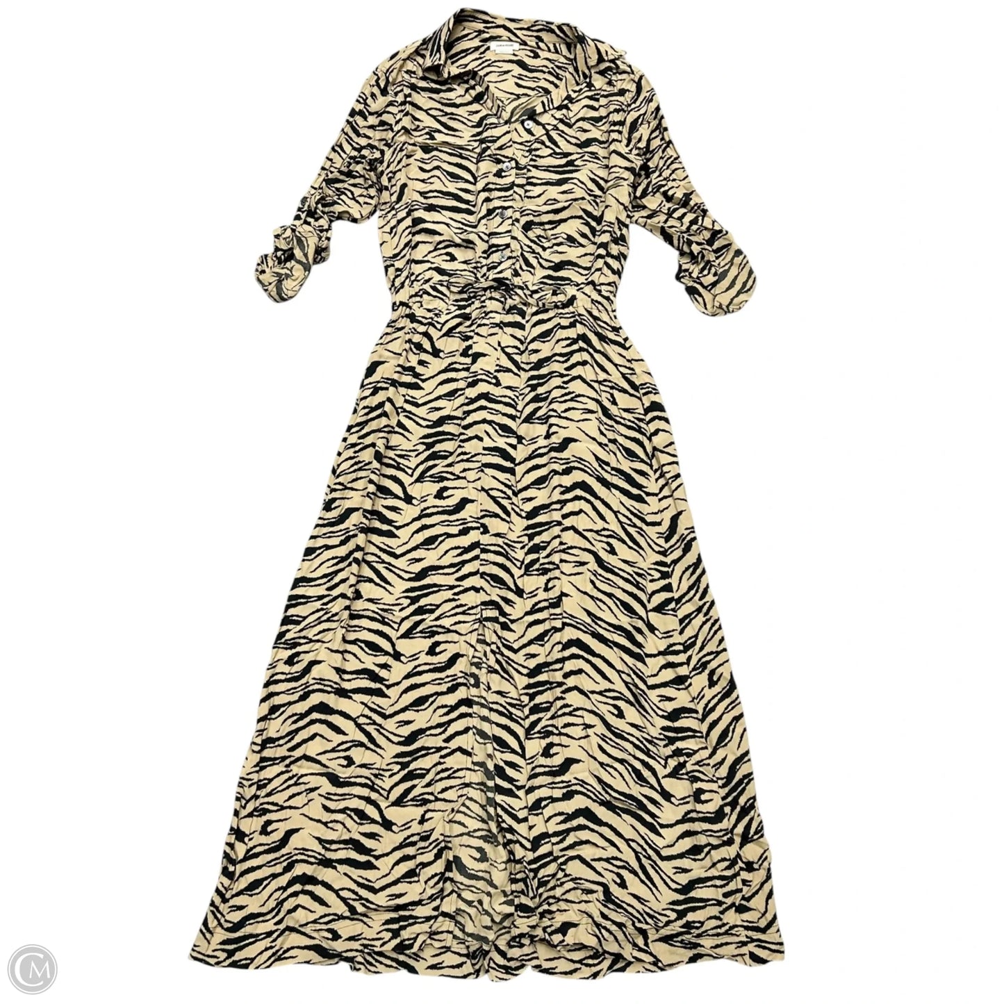 Dress Casual Maxi By Zadig And Voltaire In Black & Tan, Size: Xs
