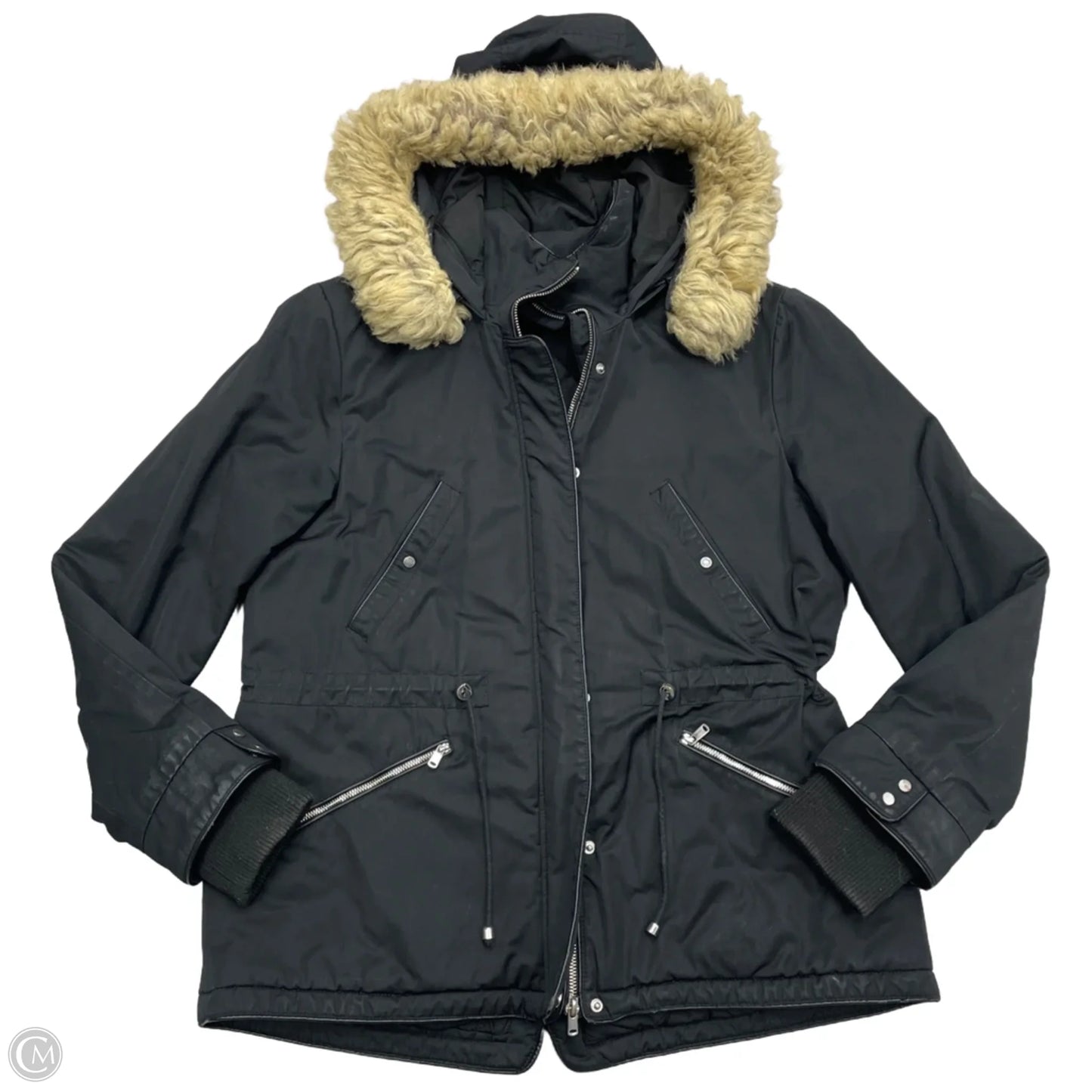 Coat Puffer & Quilted By Zara In Black, Size: L