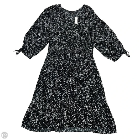 Dress Casual Midi By Talbots In Black & White, Size: 2x