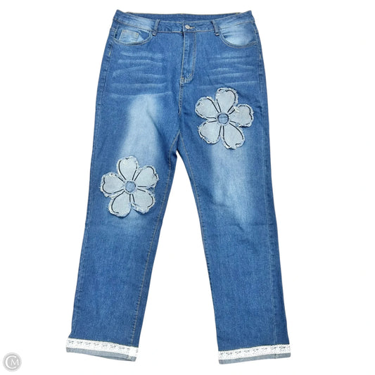 Jeans Skinny In Blue Denim, Size: 14