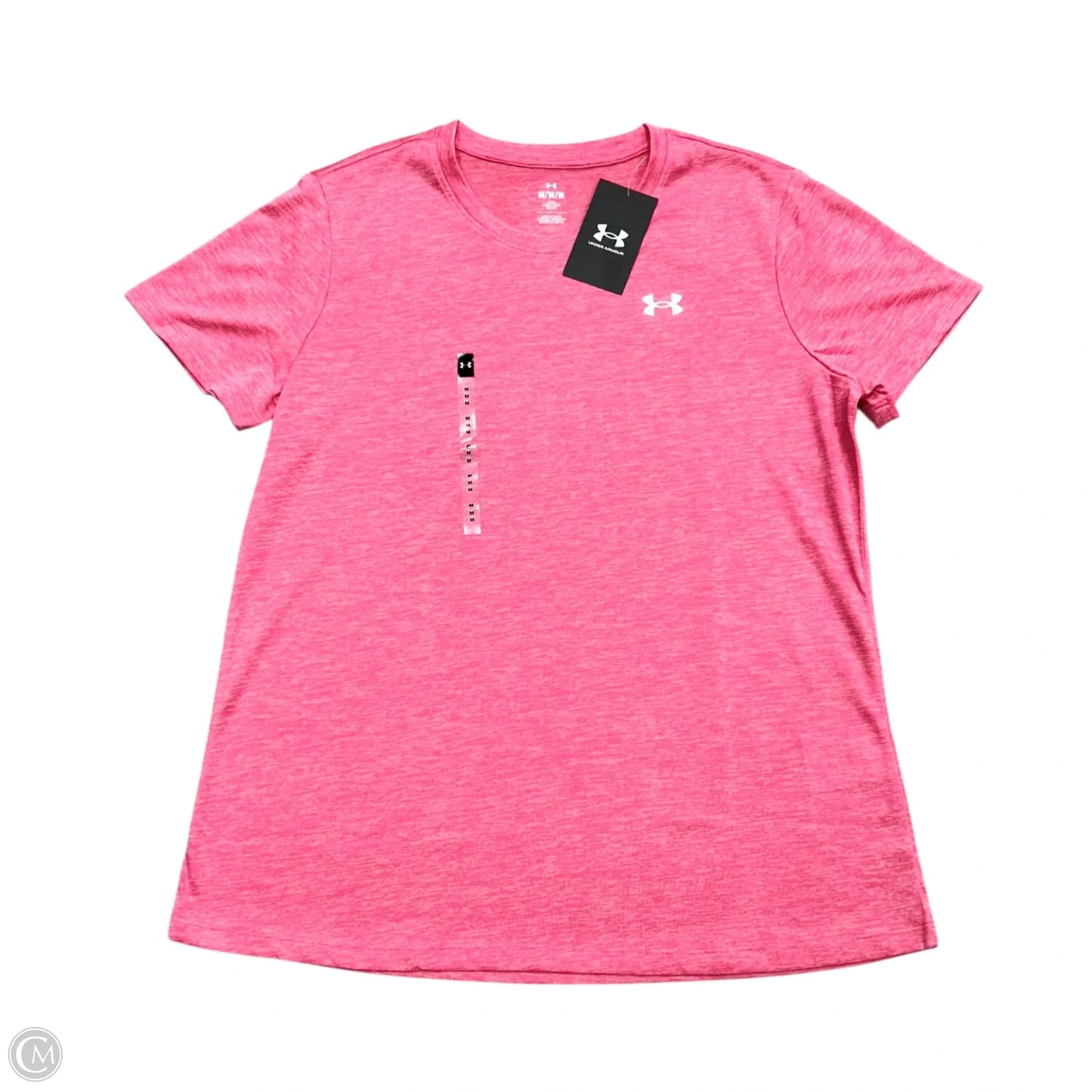 Athletic Top Short Sleeve By Under Armour In Pink, Size: M