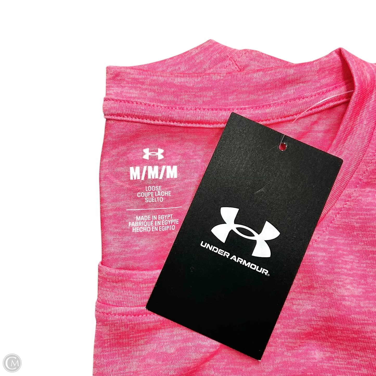Athletic Top Short Sleeve By Under Armour In Pink, Size: M