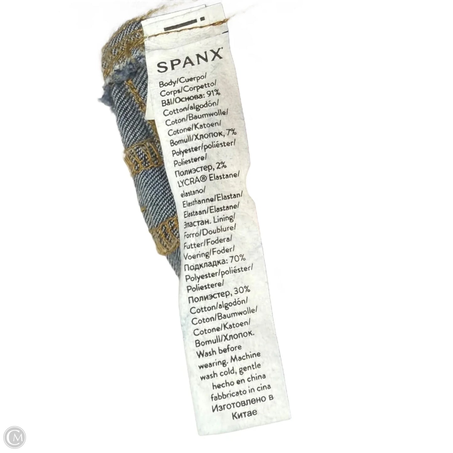 Jeans Boot Cut By Spanx In Blue Denim, Size: M