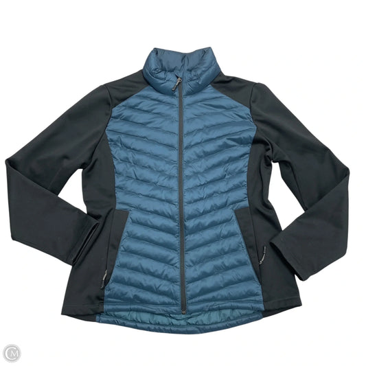 Jacket Puffer & Quilted By 32 Degrees In Black & Blue, Size: L