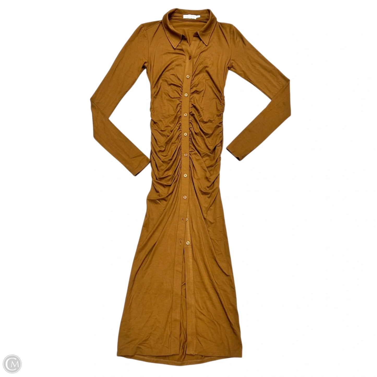 Dress Casual Maxi By Good American In Brown, Size: Xs