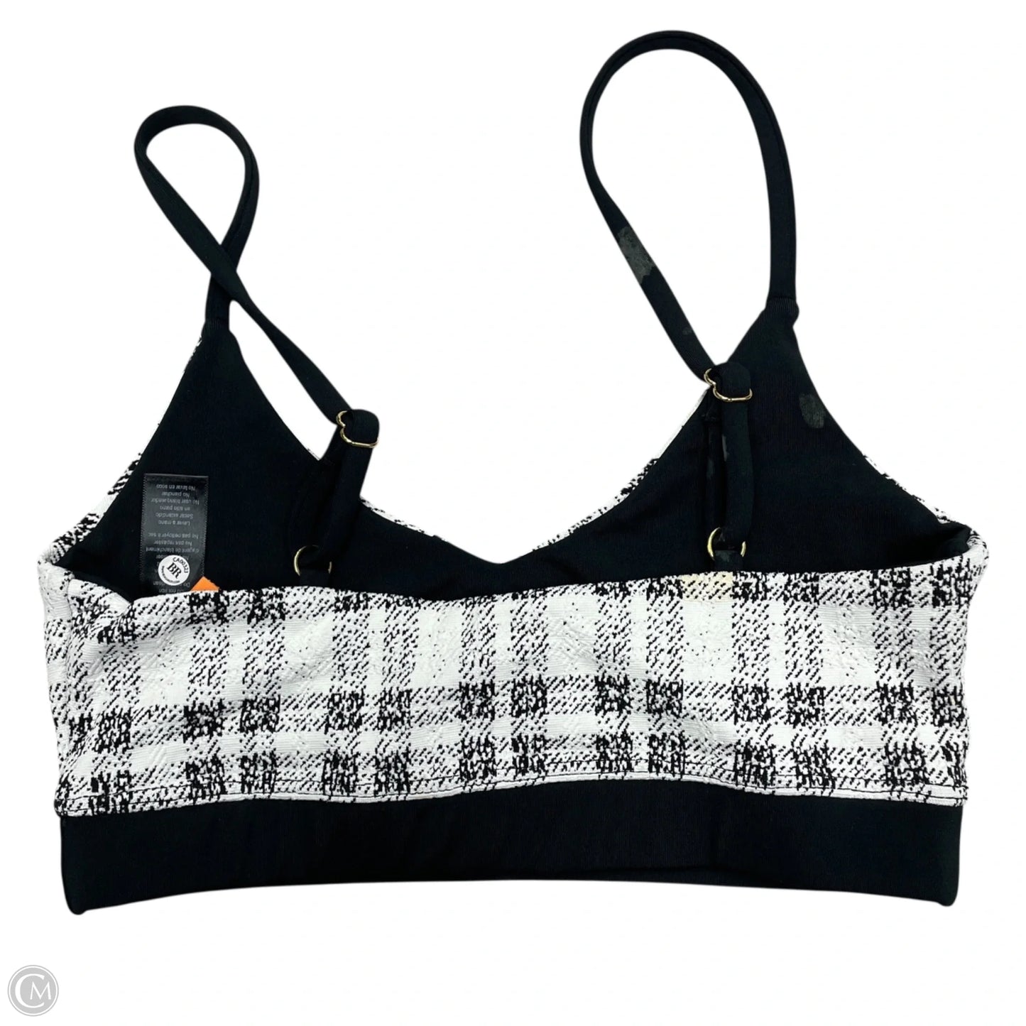 Athletic Bra By Beach Riot In Black & White, Size: Xs