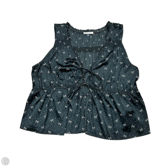 Blouse Sleeveless By American Eagle In Black & White, Size: Xxl