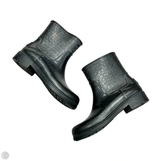 Boots Designer By Coach In Black, Size: 10