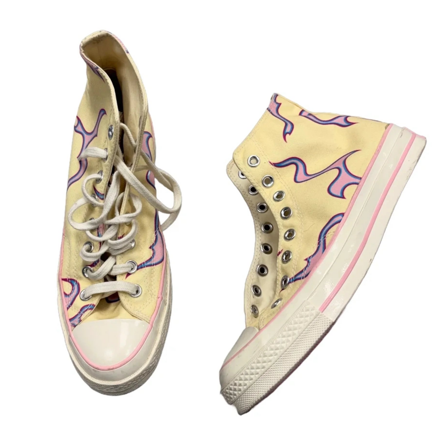 Shoes Sneakers By Converse In Pink & Yellow, Size: 10