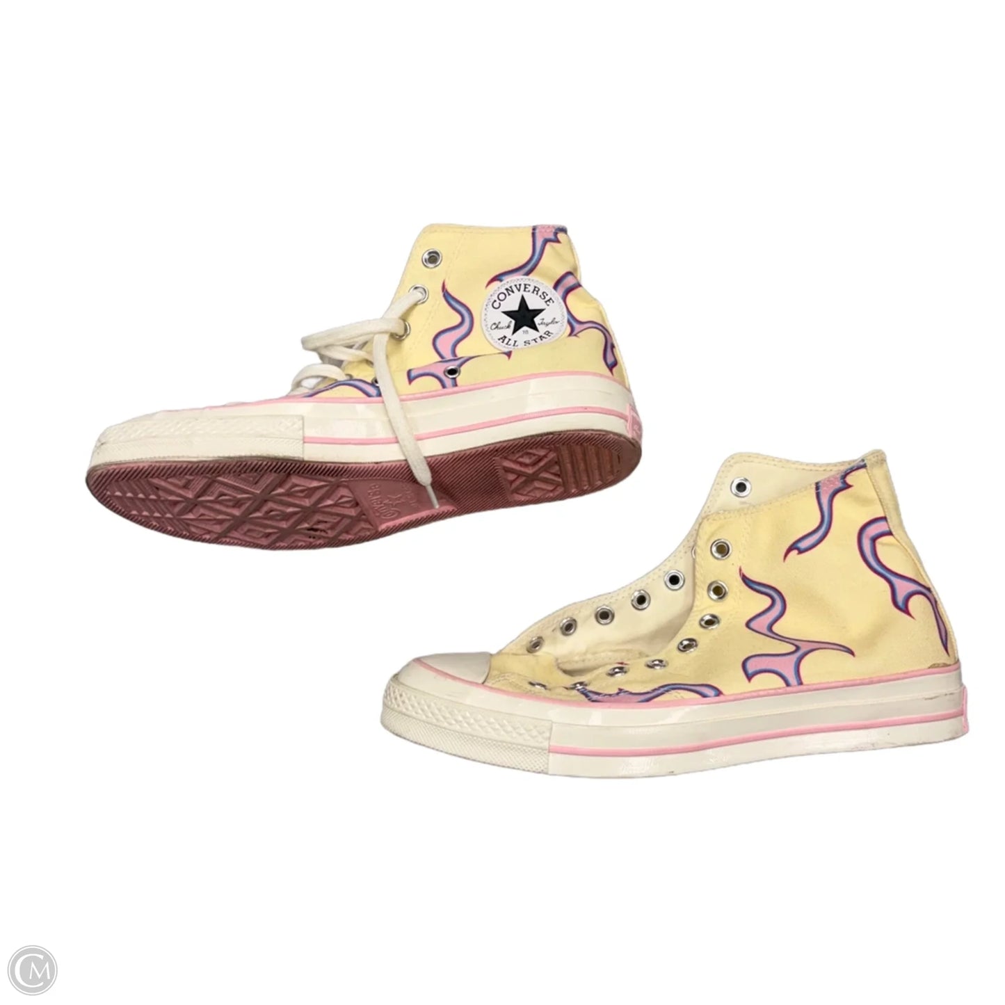 Shoes Sneakers By Converse In Pink & Yellow, Size: 10
