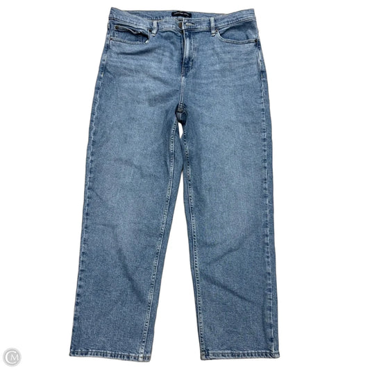 Jeans Straight By Calvin Klein In Blue Denim, Size: 14