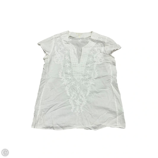 Top Short Sleeve Designer By Lilly Pulitzer In White, Size: S