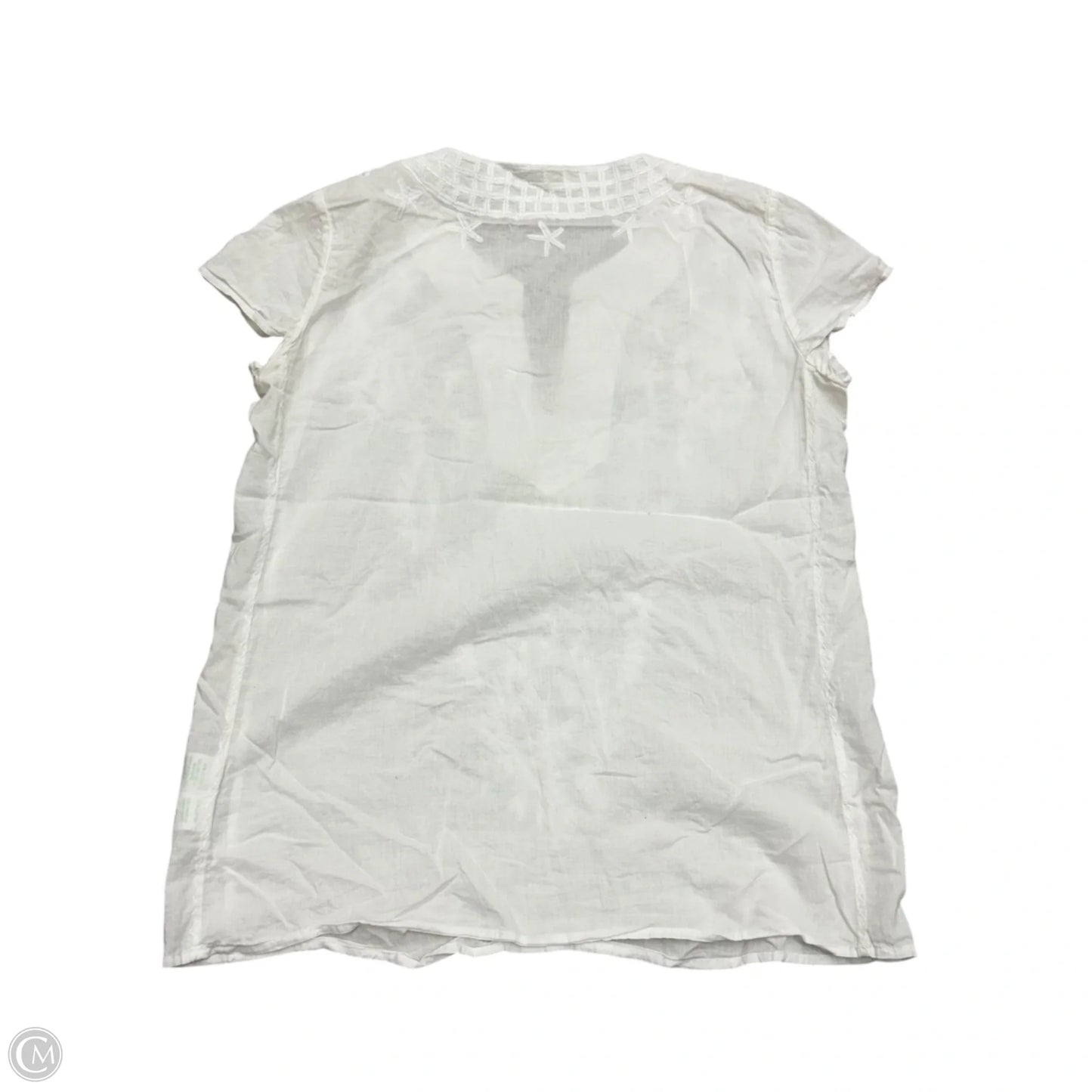 Top Short Sleeve Designer By Lilly Pulitzer In White, Size: S