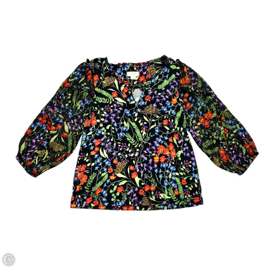 Top 3/4 Sleeve By Maeve In Floral Print, Size: M