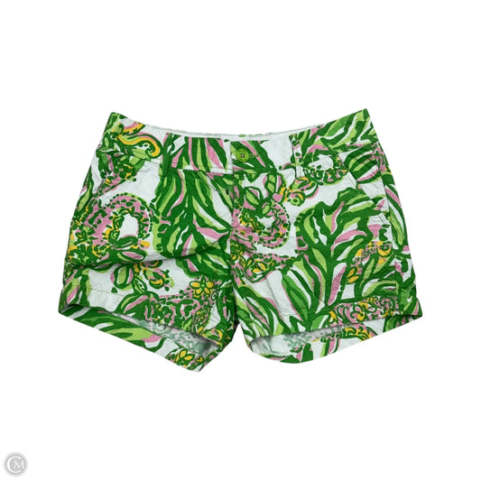 Shorts Designer By Lilly Pulitzer In Green & White, Size: 4