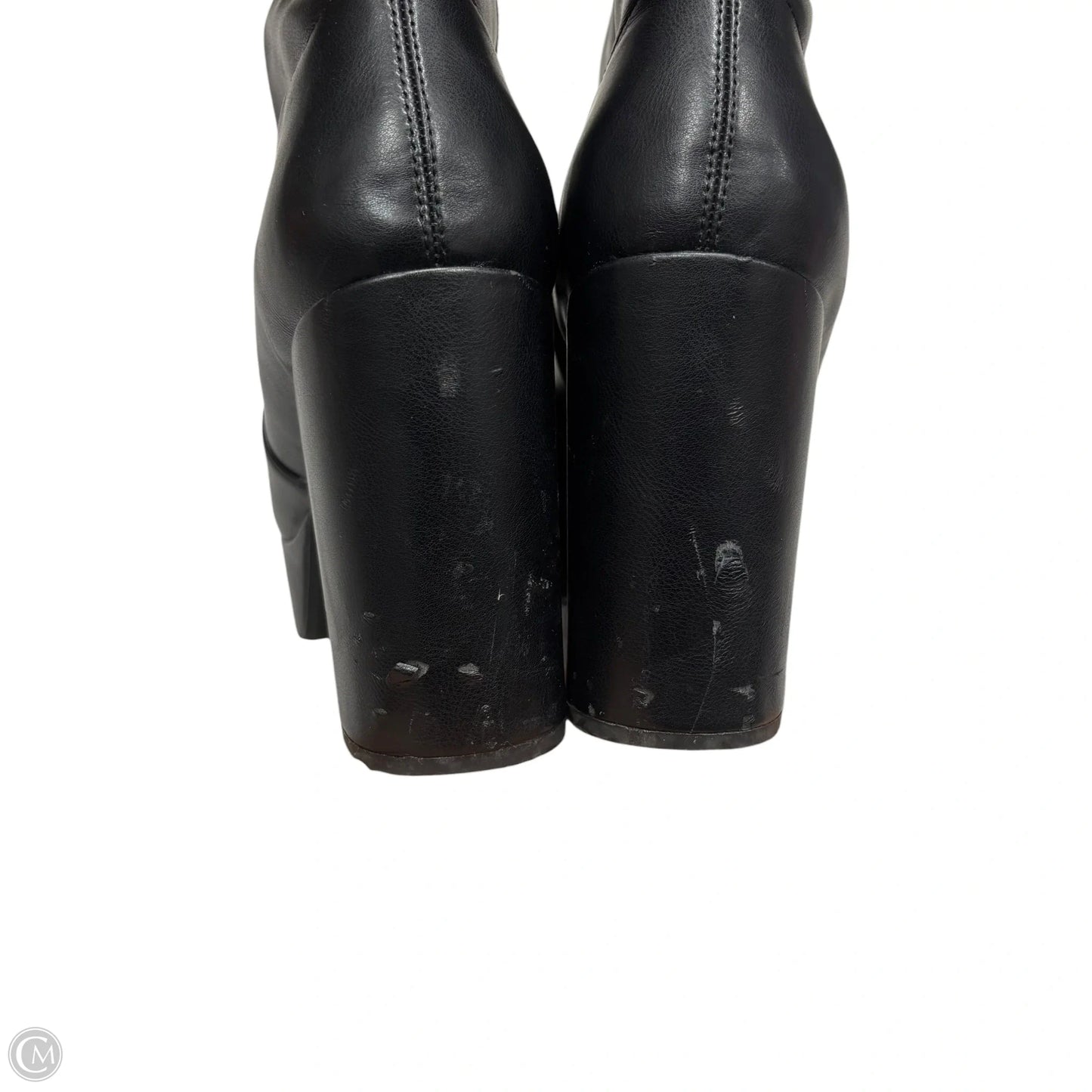 Boots Ankle Heels In Black, Size: 7.5