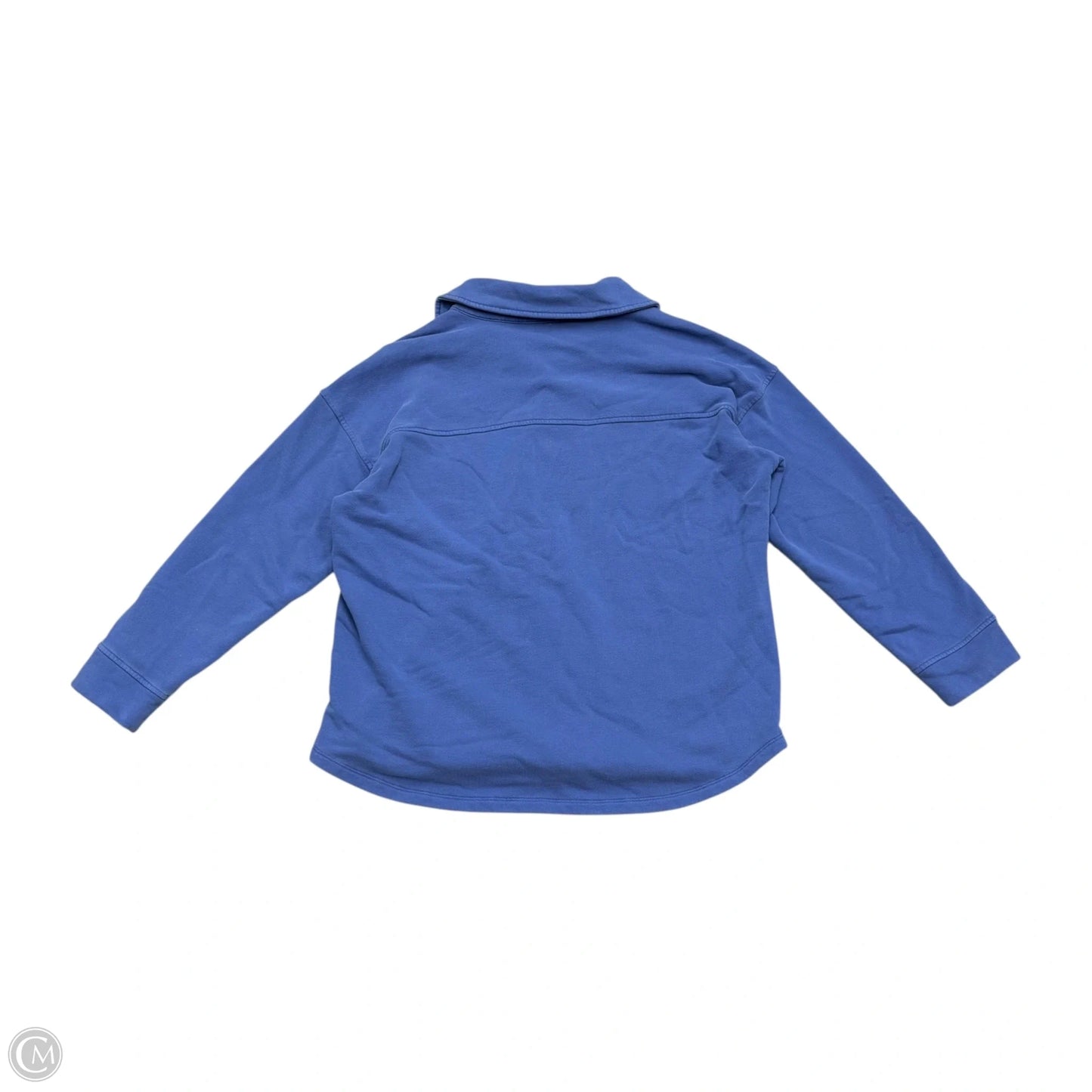 Jacket Shirt By Talbots In Blue, Size: L