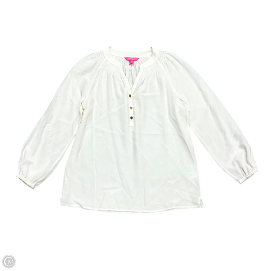 Top Long Sleeve Designer By Lilly Pulitzer In Ivory, Size: S