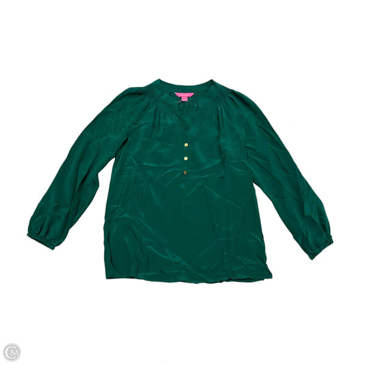 Top Long Sleeve Designer By Lilly Pulitzer In Green, Size: M