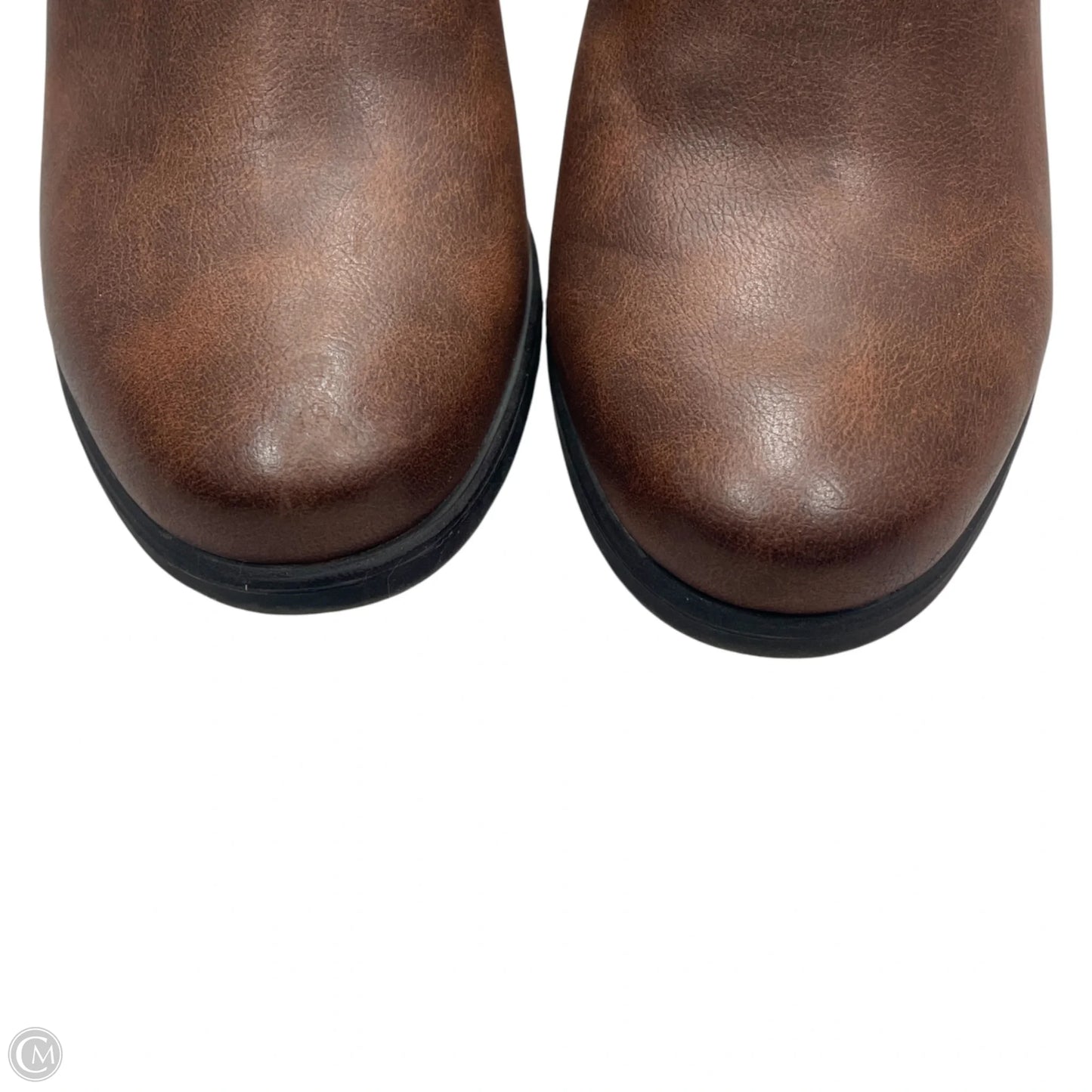 Boots Ankle Heels By Natural Soul In Brown, Size: 8