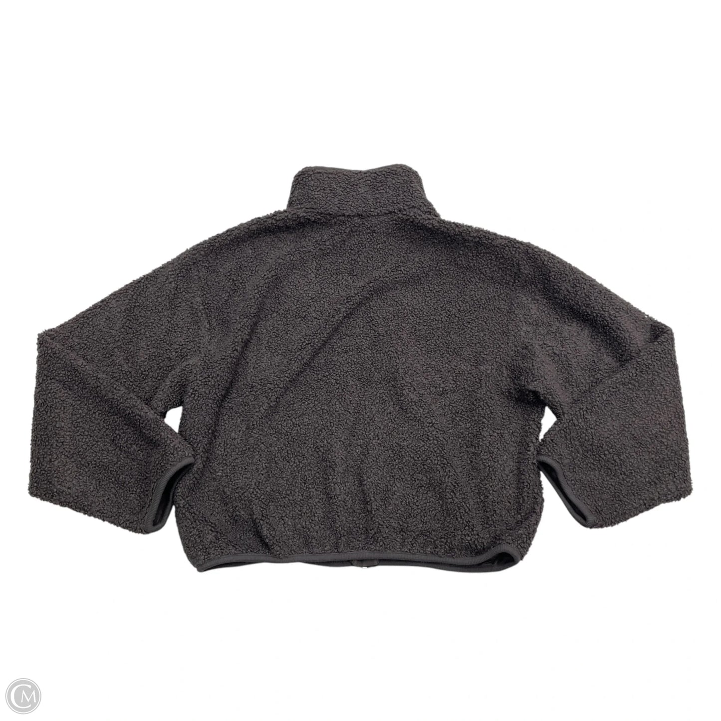 Jacket Faux Fur & Sherpa By Athleta In Grey, Size: S
