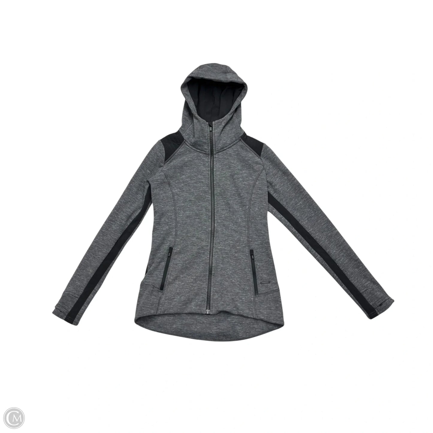 Athletic Jacket By Athleta In Black & Grey, Size: Xs