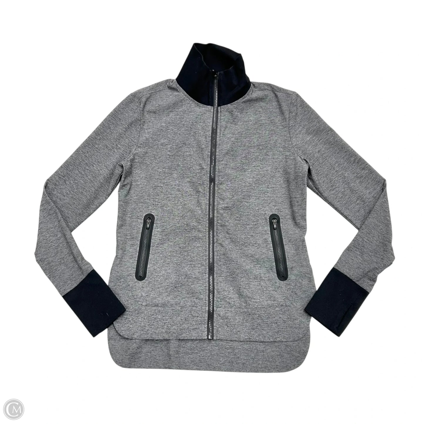 Athletic Jacket By Athleta x Derek Lam In Black & Grey, Size: Xs