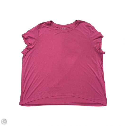 Athletic Top Short Sleeve By Athleta In Pink, Size: L