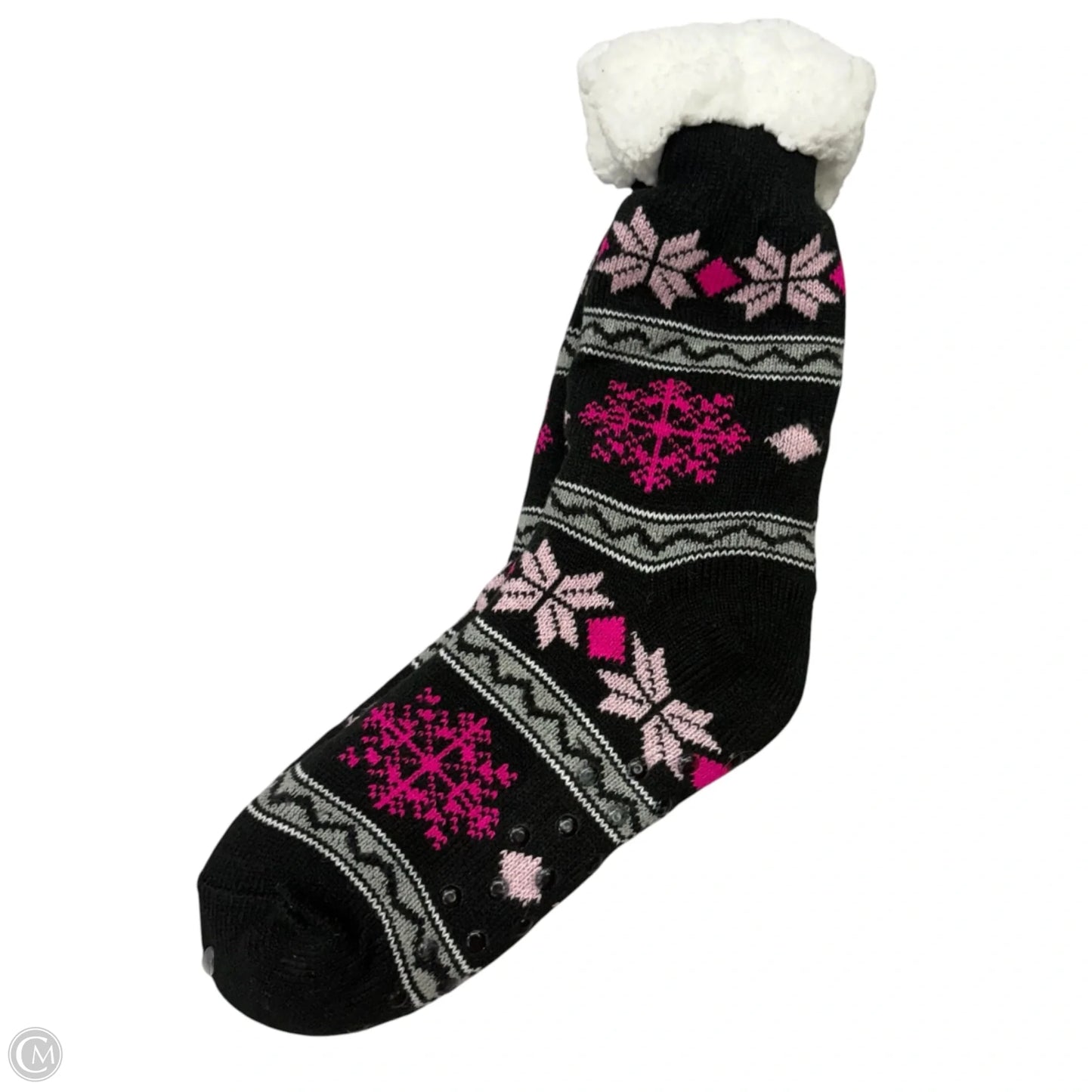 Socks By Clothes Mentor In Black & Pink, Size: 0