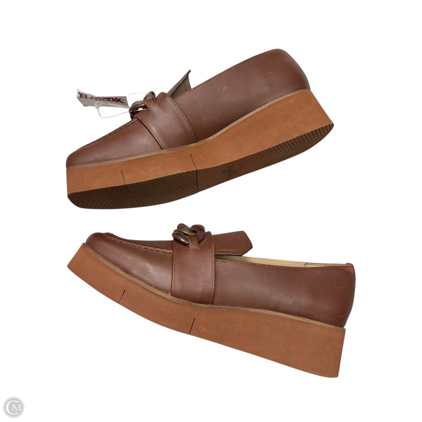 Shoes Heels Platform By Nakedfeet In Brown, Size: 9