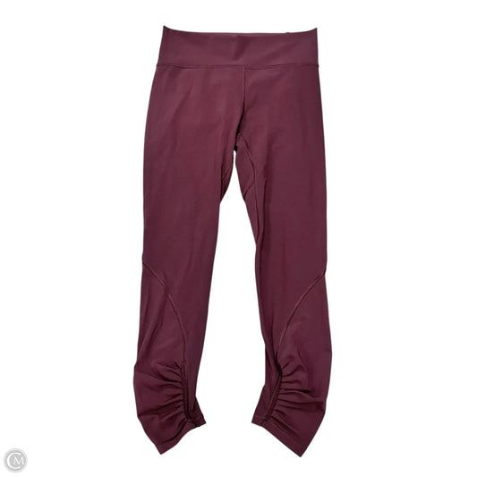 Athletic Leggings By Lululemon In Maroon, Size: 8