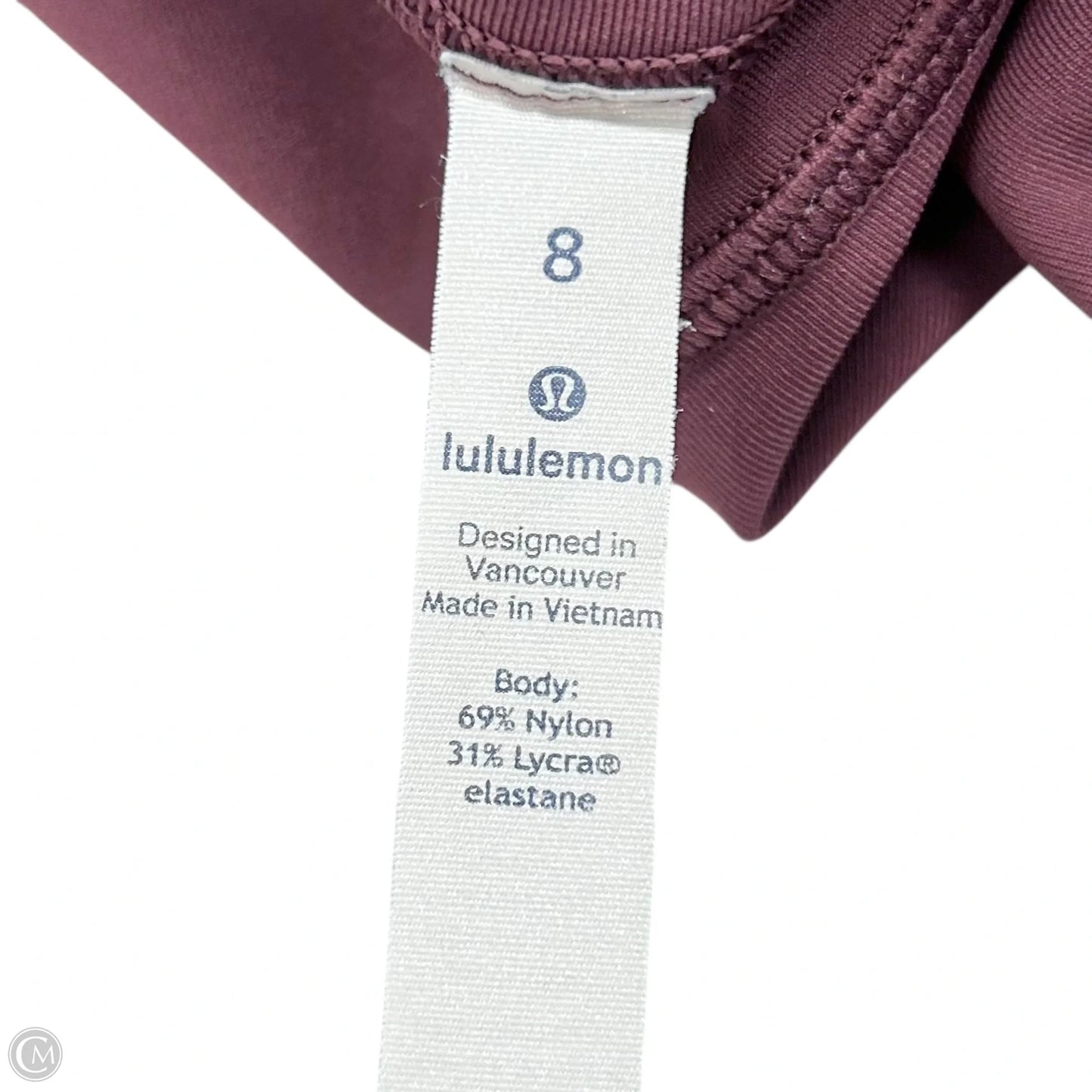 Athletic Leggings By Lululemon In Maroon, Size: 8