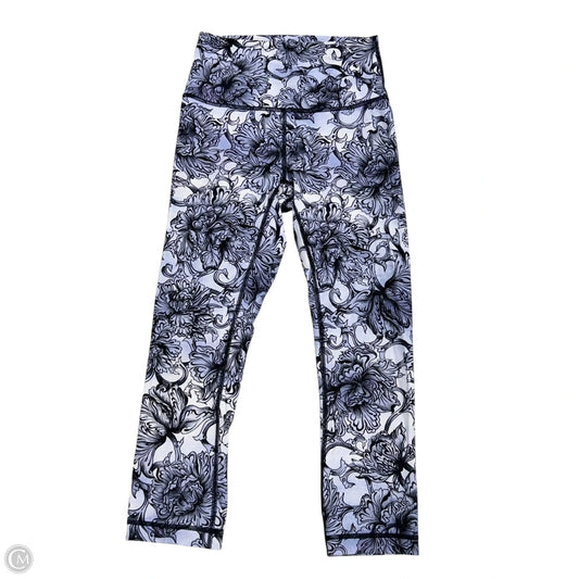 Athletic Leggings Capris By Lululemon In Floral Print, Size: 4