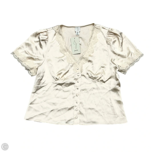 Top Short Sleeve By Joie In Tan, Size: Xl