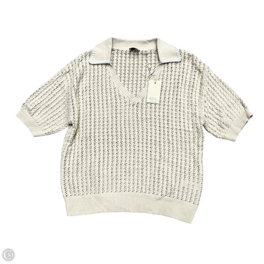 Sweater Short Sleeve By Elie Tahari In Tan, Size: L