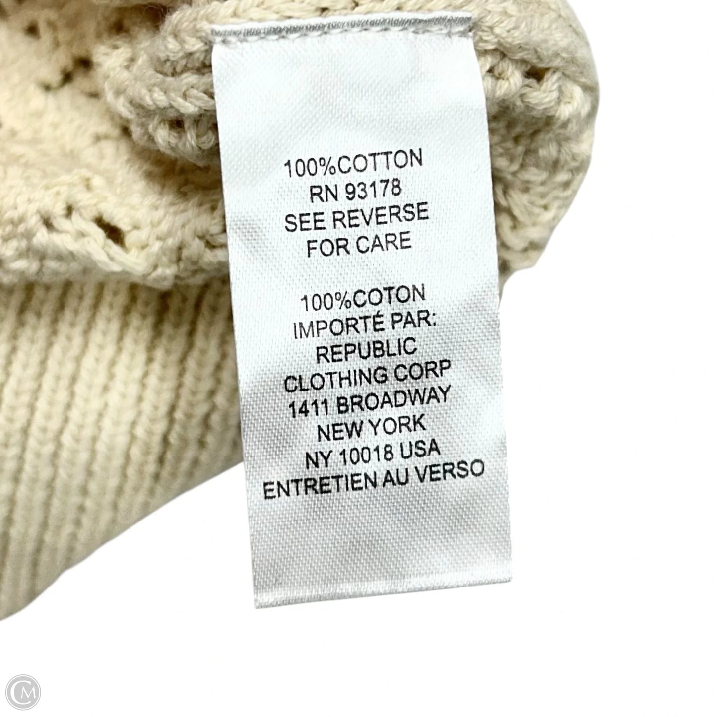 Sweater Short Sleeve By Elie Tahari In Tan, Size: L