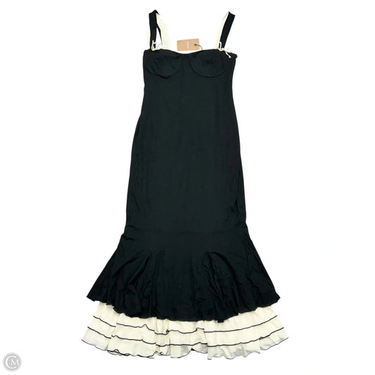 Dress Casual Maxi By Rihoas In Black & Cream, Size: M