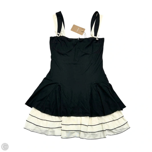 Dress Casual Short By Rihoas In Black & Cream, Size: M